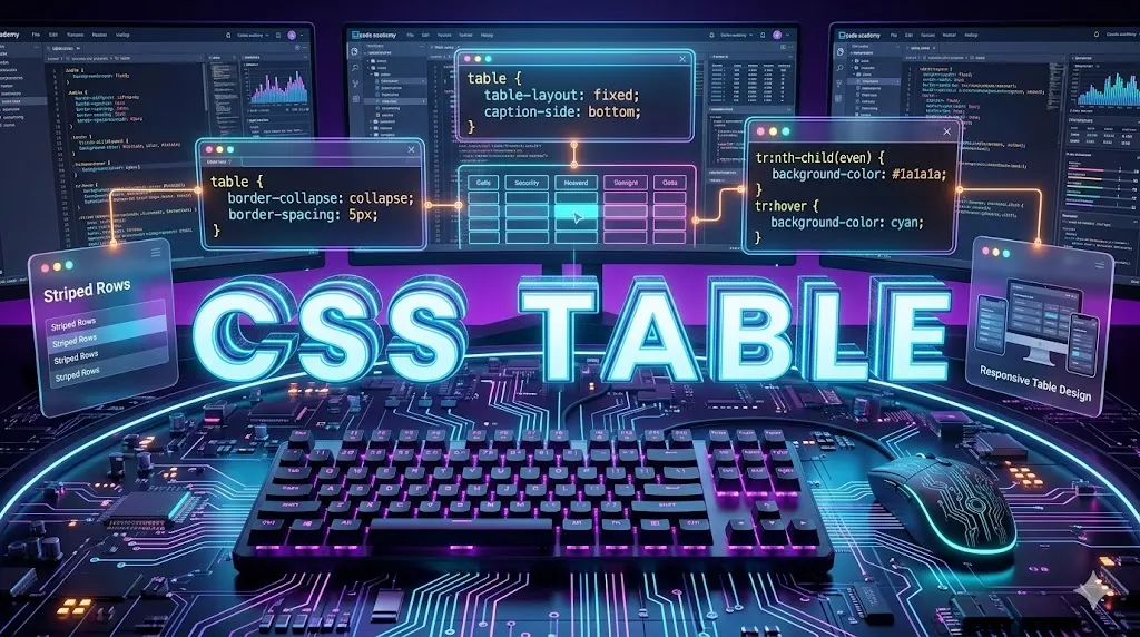 CSS Table — PBA Institute CSS Tutorial